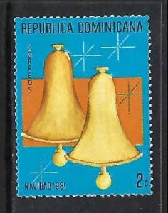 DOMINICAN REPUBLIC 852 VFU CHRISTMAS Z4-105-6