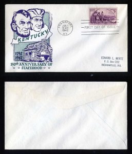 # 904 First Day Cover addressed with Coulthard cachet dated 6-1-1942