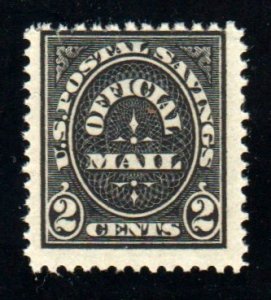 #O121 1910 2 CENT OFFICIAL POSTAL SAVINGS MINT-OG/NH ⭐⭐⭐⭐⭐