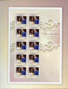 Australia 2015 MNH Birth Princess Charlotte Cambridge Royal Baby 10v M/S Pack