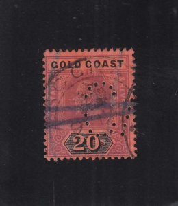 Gold Coast: Sc #80, Used, Perfin (35183)