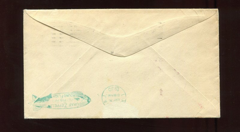 Scott C15 Graf Zeppelin Used  Stamp on Nice Flight Cover (Stk C15-RC1)