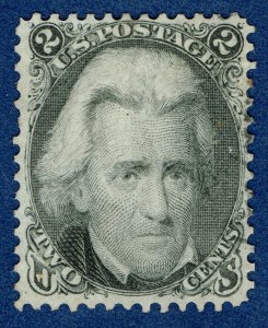 [mag120]  1863 Scott#73 used 2¢ black Andrew Jackson cv:$55