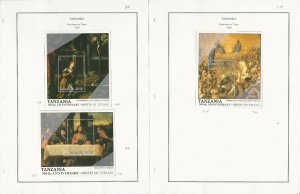 Tanzania Stamp Collection on 5 Pages, 1989-93 Art Mint Sets, JFZ