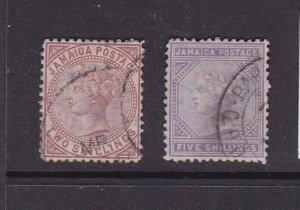Jamaica 1875 Queen Victoria Sc 14-15 set of 2 FU