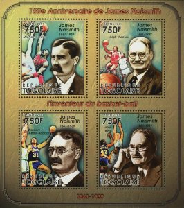 James Naismith Stamp Michael Jordan Basketball Invention S/S MNH #4024-4027