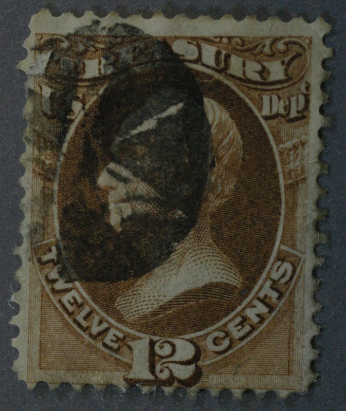 United States #O78 12 Cent Treasury Official Geometric Cancel Used