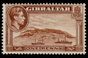 GIBRALTAR GVI SG122b, 1d yellow-brown , M MINT.