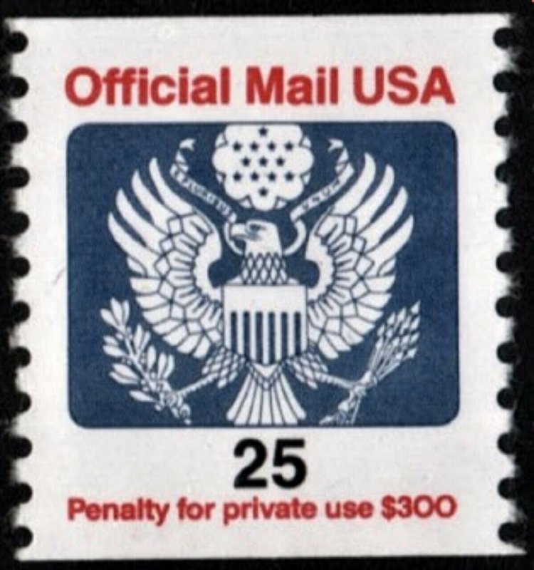 #O141  25  CENT OFFICIAL MAIL       MINT  VF NH  O.G