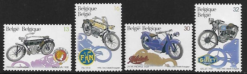 Belgium # 1594-1597 - Classic Motor Cycles - set of 4 - MNH    [R+]