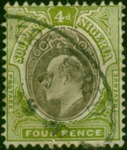 Southern Nigeria 1905 4d Grey-Black & Olive-Green SG26 Good Used