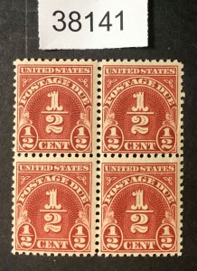 MOMEN: US STAMPS   #J69 MINT OG NH BLOCK LOT #38141