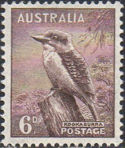 Australia 1944 6d purple-brown (P15 x 14) MH