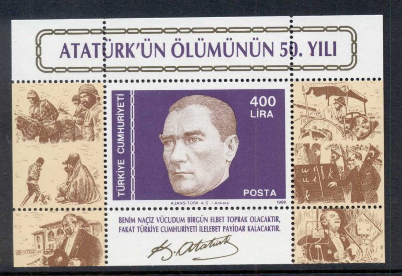 Turkey 1988 Kemal Ataturk MS MUH