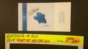 Estonia 2019 Map Issue Scott# 901 Mint XF NH Complete