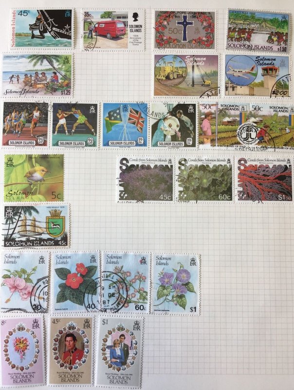 BRITISH SOLOMON ISLANDS QE Wildlife Royalty Ships MH&Used 175stamps/APR464 