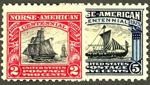 U.S. #620-621 MINT OG HR 