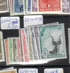 SWAZILAND (P1504B)  QEII   SET  SG 53-64   MNH,  53 IS MOG 