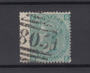 GB QV 1867 1/- Green Spray SG117 Fine Used BP9711