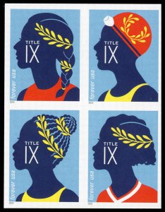 USA 5671c,5668a-5671a Mint (NH) Title IX Block of 4  IMPERF Forever Stamps