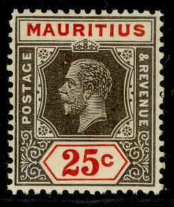 MAURITIUS GV SG236a, 25c black & red/pale yellow, M MINT. Cat £14. DIE I
