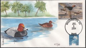 Edken Hand Painted Combo FDC for the 2004 Federal Duck Stamp