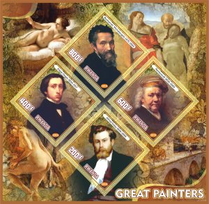 Stamps.Art, painting Great Artists 2018 year 8 sheets perforated MNH**