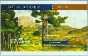 A0992 - MALDIVES, ERROR, IMPERF, Souvenir sheet: 2015, Paul Cézanne, Art