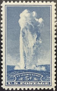 Scott #744 1934 5¢ National Parks Yellowstone MNH OG VF