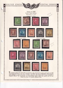 US: Sc # 658-679, Kansas / Nebraska Set, Mint-Hinged (S33038)