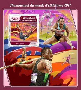 Central Africa - 2017 Athletic - Stamp Souvenir Sheet - CA17511b
