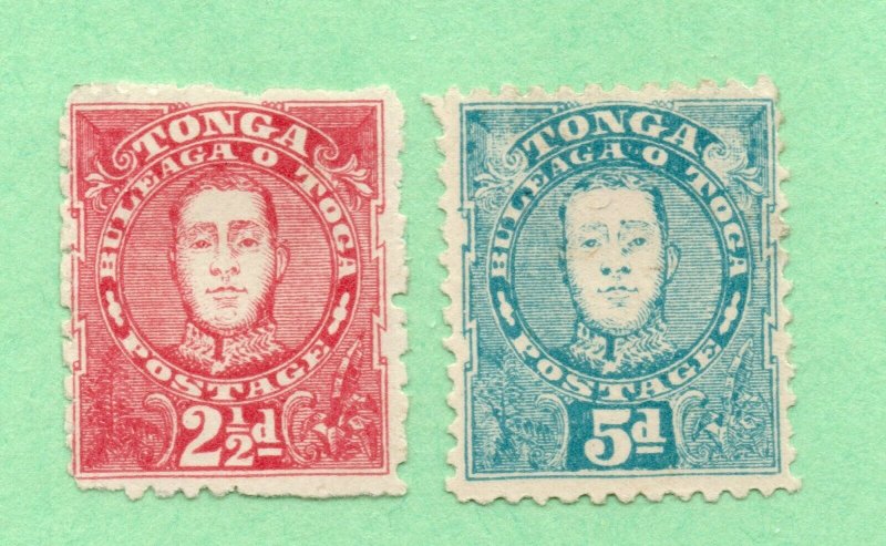 Tonga - SG# 33 & 34 Mint no gum  /   Lot 0221633