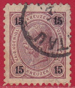 Austria - 1890 - Scott #57 - used - Franz Josef - Large stamp