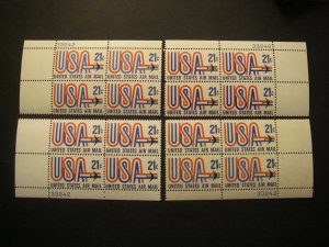 Scott C81, 21c USA & Jet, PB4 x4, 19 Matched Sets, MNH Airmail Beauties