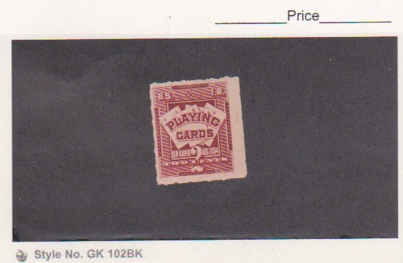 Scott # RF1-Mint LH 1896-99 US 2c Revenue  Playing Card