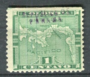 PANAMA; 1903 early Map issue Handstamped Mint hinged 1c. value