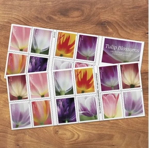 2023 tulips forever stamps 5 books of 20,100pcs