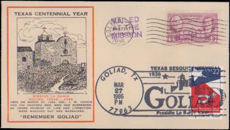 United States, Texas, First Day Cover