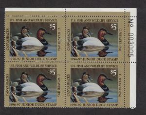 JDS4 - Junior Federal Duck Stamp. Plate Block Of 4. MNH. OG. #02 JDS4PB4TR