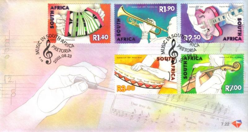 South Africa - 2001 Music FDC SG 1345-1349