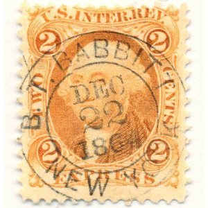 1862-71 R10C 2 cent Express Benjamin Talbot Babbitt handstamp cancel