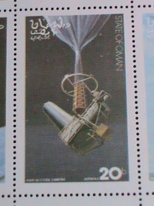 OMAN STAMP-1974  SPACE PROGRAMS- MOON LANDING MNH FULL SHEET VERY FINE