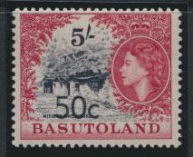 Basutoland  SG 67a   Mint Never Hinged  - Opt surcharge  Type II