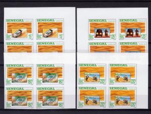 Senegal 1991 Sc#910/913 Paris-Dakar Rally Set Imperforated Block of 4 MNH