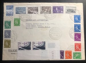 1952 Helsinki Finland XV Olympic Games Cancel Cover To London England