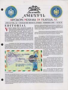 G)1995 MEXICO, AMEXFIL MAGAZINE, SPECIALIZED IN MEXICAN STAM