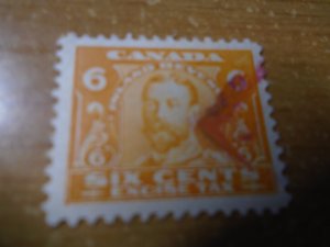 Canada Revenue Stamp  van Dam  #  FX3  used