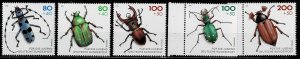 Germany 1993 Scott#B745-9 MNH,  Beetles