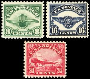 C4-C6, Mint VF NH Second Issue of Three Airmail Stamps Cat $310.00 - Stuart Katz