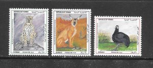 YEMEN #656-8 BIRD AND ANIMALS MNH